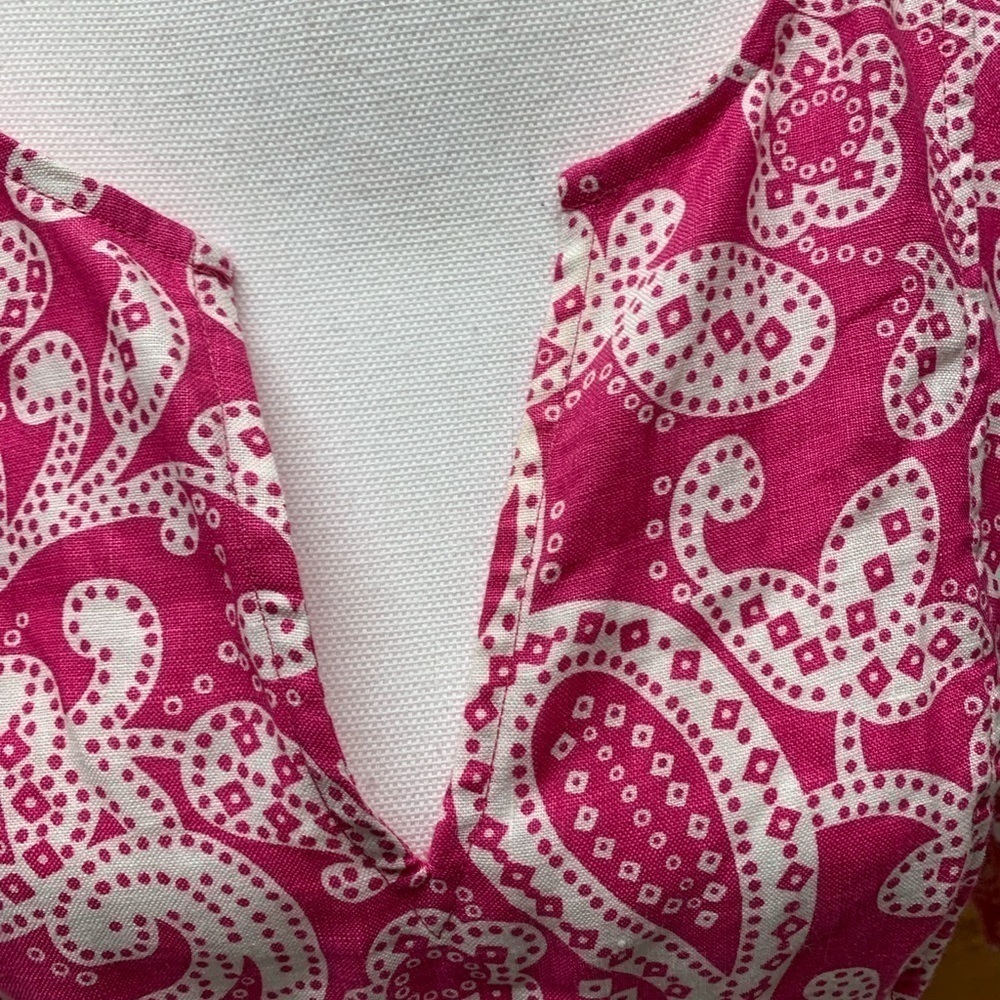 BODEN 💯 linen dress petite 10P 21in pit L-33in side zip side pockets #easter - Picture 4 of 7